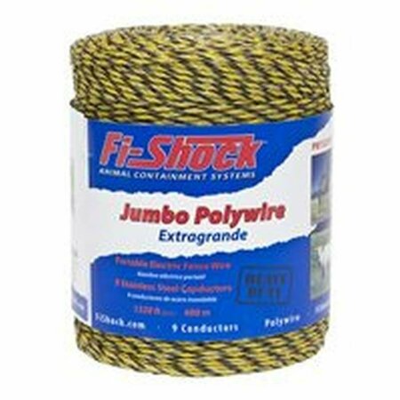 FI-SHOCK Zareba  Polywire, Stainless Steel Conductor, Yellow, 1320 Ft L PW1320Y9-FS